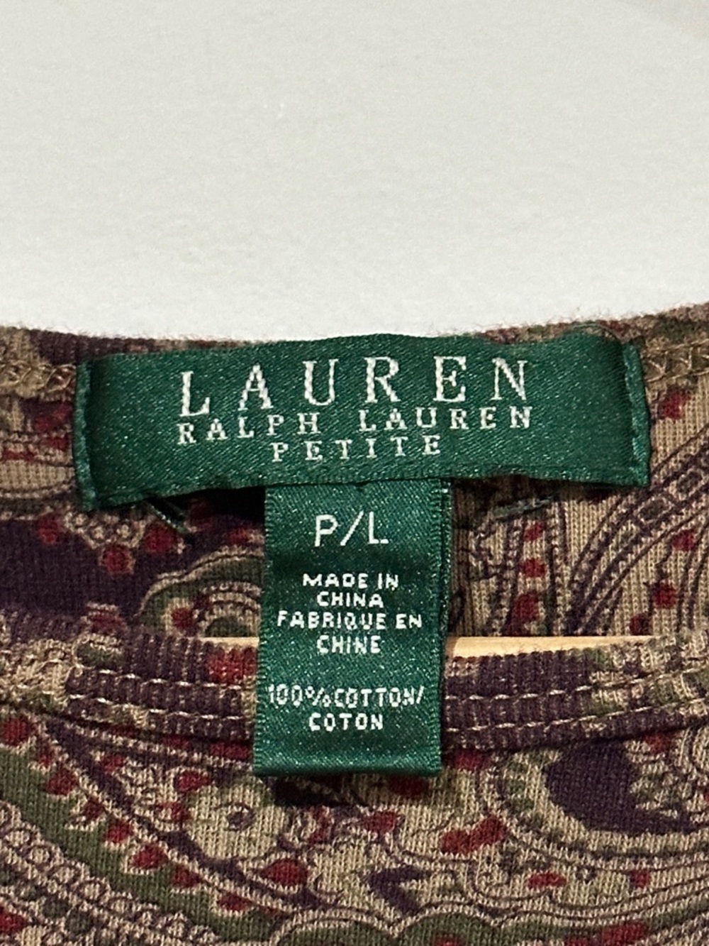 Vintage Lauren Ralph Lauren Paisley Print Short Sleeve Top - Picture 3 of 5